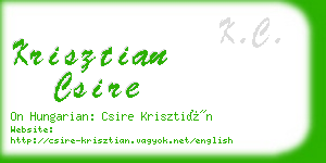 krisztian csire business card